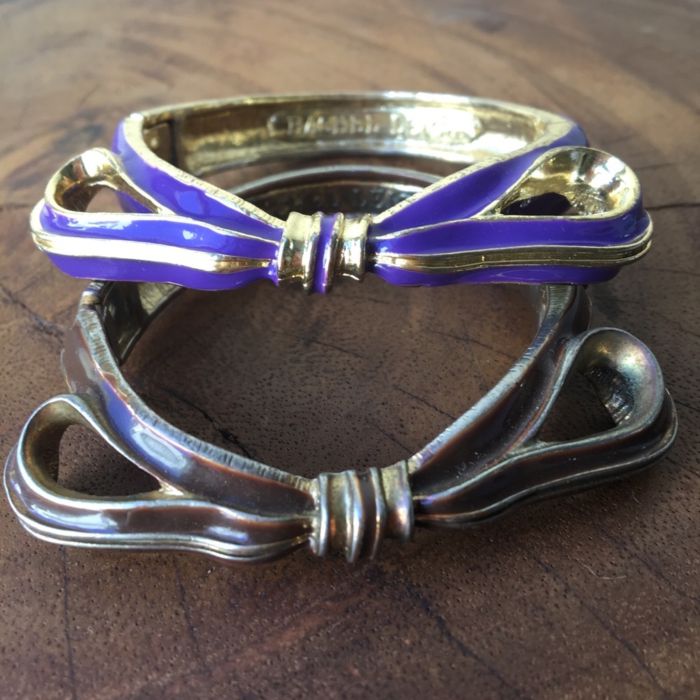 Rachel Leigh Audrey Bow Bangle Bracelets (Pair)